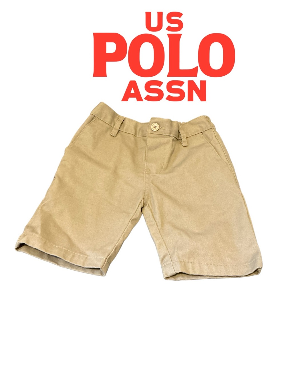 U.S. Polo Assn. Boys Tan Cotton Chino Shorts size 3T